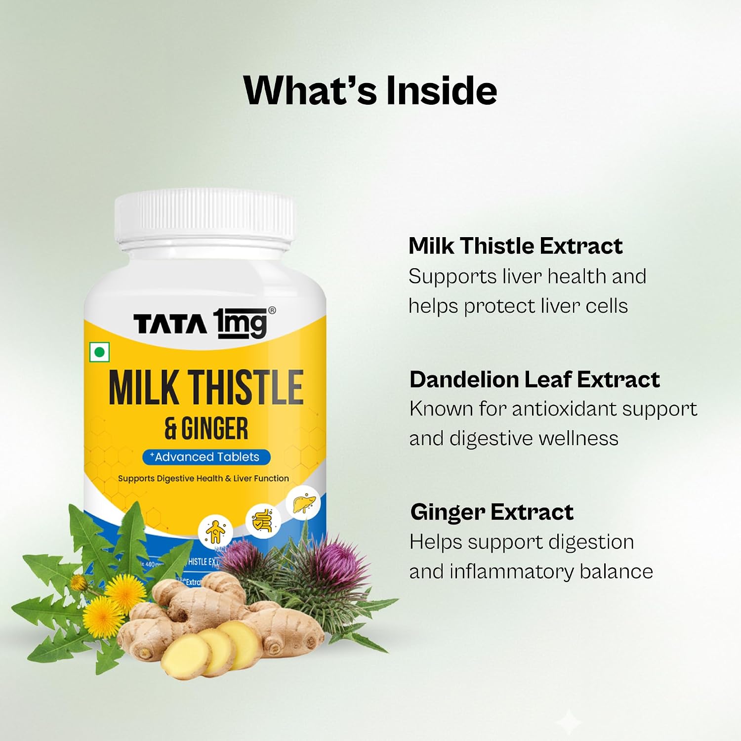 Tata 1mg Milk Thistle Liver Detox Capsules (Veg), 60 Count – view 5