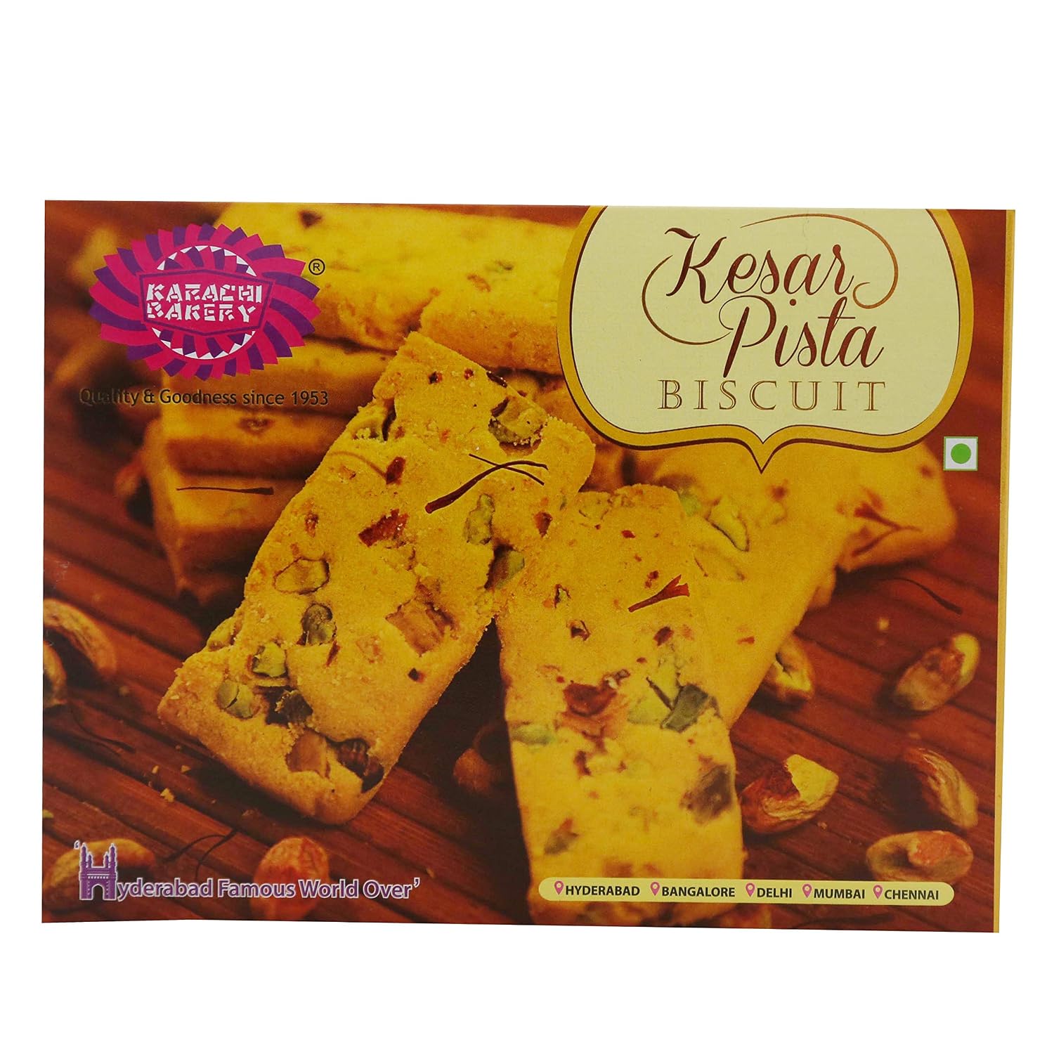 Karachi Bakery Kesar Pista Biscuits, 300g