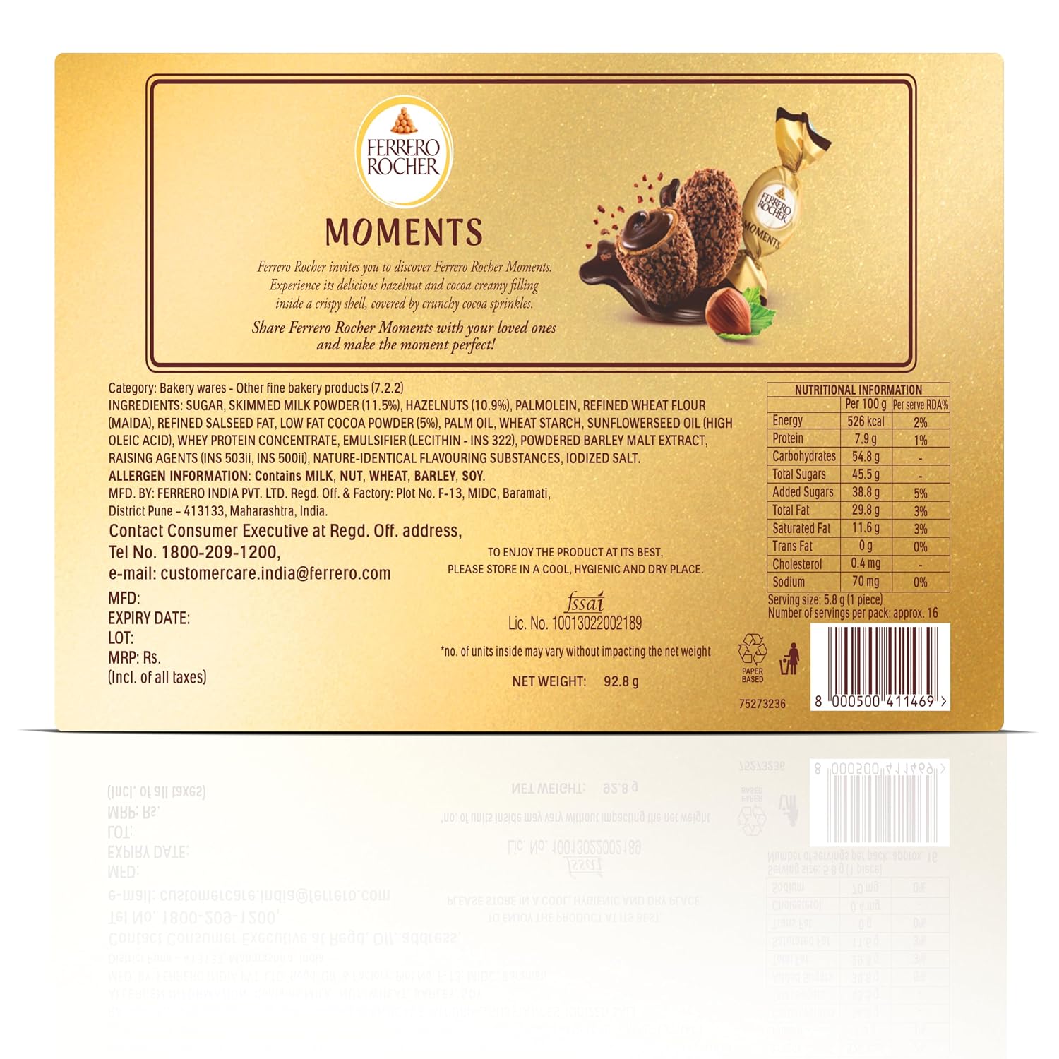 Ferrero Rocher Moments Chocolate, 16 Pieces, 92.8 g – view 4