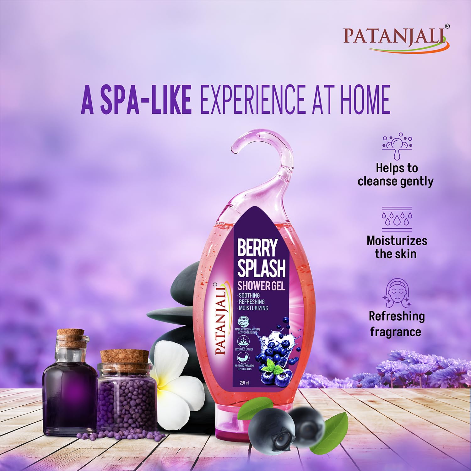Patanjali Berry Splash Shower Gel with Aloe Vera, 250 ml (Pack of 3) – view 3