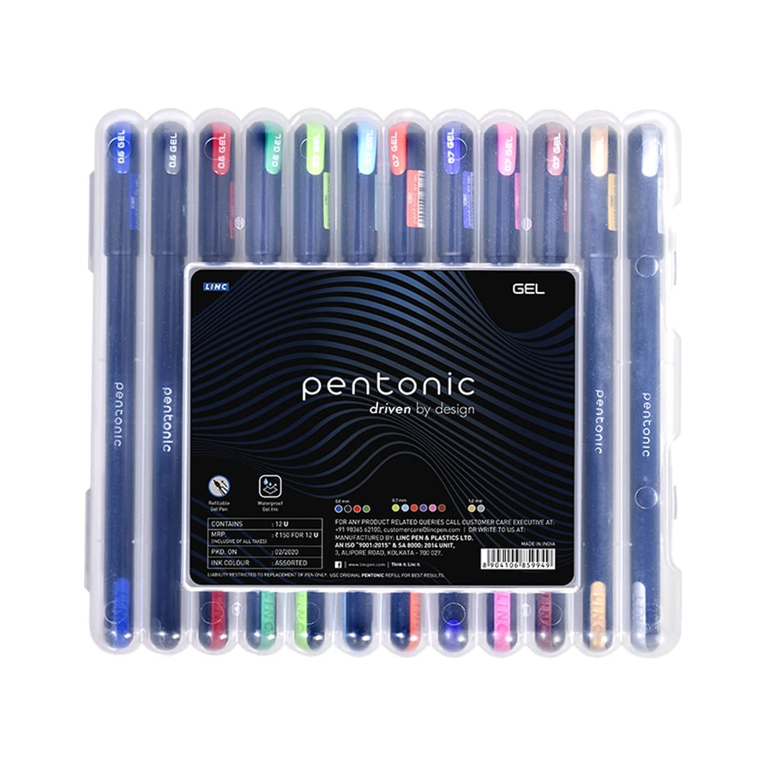Pentonic Multicolor Gel Pen Set with Hard Box Case – view 3