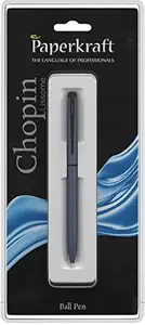 Paperkraft Blue Pen Professional Writing - Chopin Lissome Matte Black Metal Body | Smooth Writing Experience for Doctors Engineers | Premium Office Pen Gift