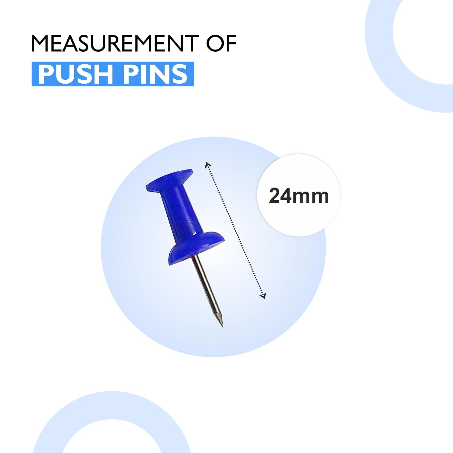 YAJNAS Transparent Multicolor Push Pins for Notice Boards, Pack of 100 – view 3