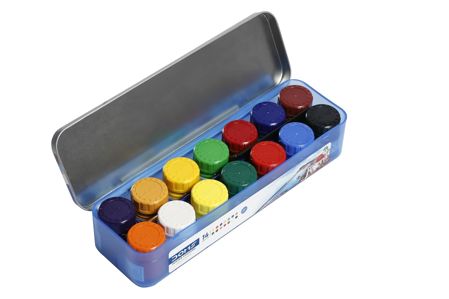 Doms Poster Colours, 14 Shades with Brush & Agitator – view 2