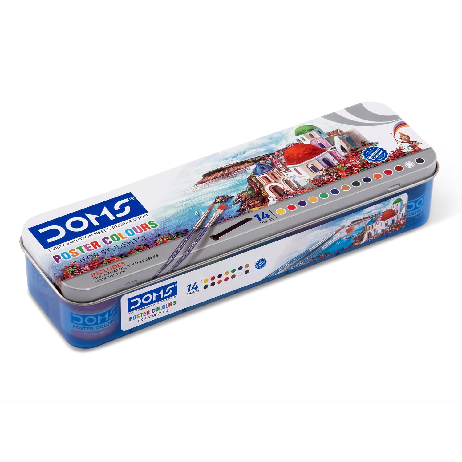 Doms Poster Colours, 14 Shades with Brush & Agitator – view 3