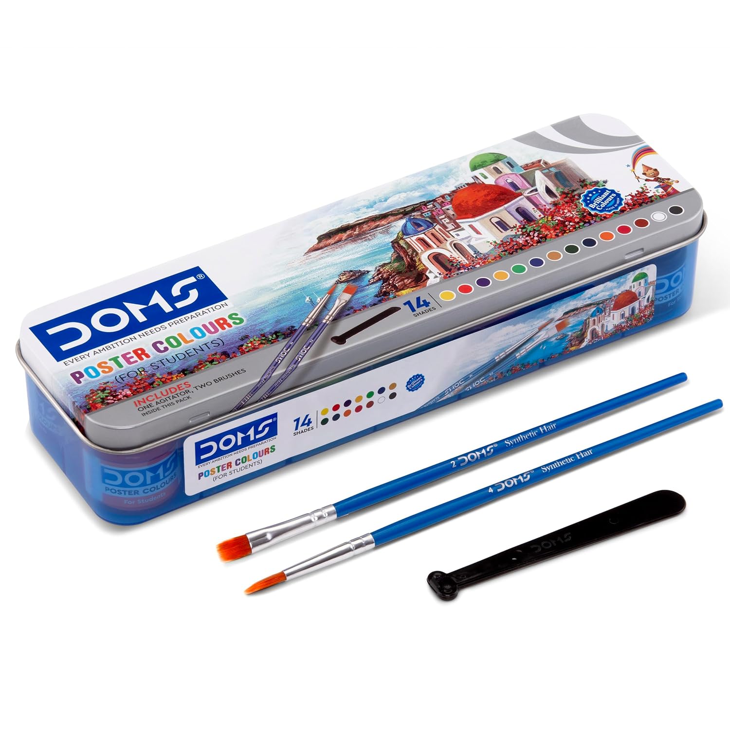 Doms Poster Colours, 14 Shades with Brush & Agitator – view 6