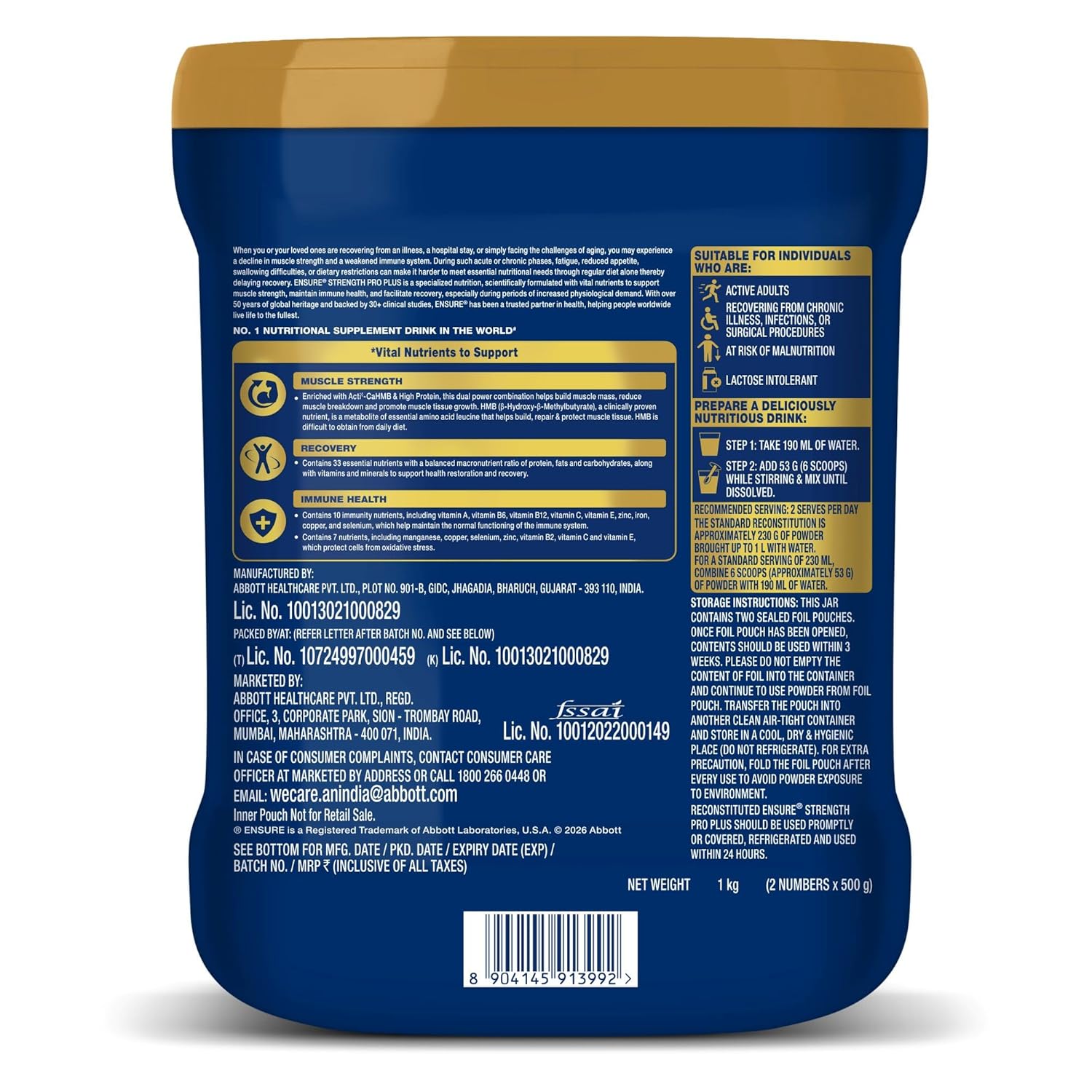 Ensure Strength Pro Plus 1000g Vanilla – view 4