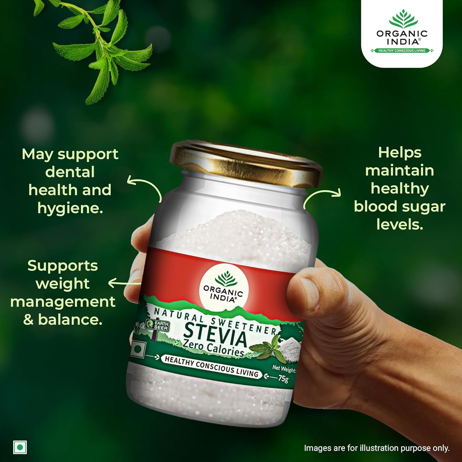 Organic India Stevia Powder 75 g – view 2