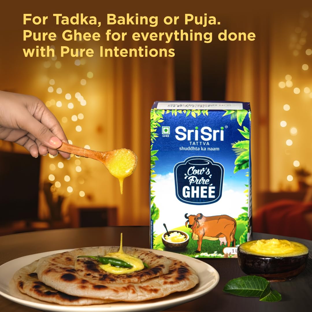 Sri Sri Tattva Cow's Pure Ghee 1 Litre, Pack of 3 – view 7