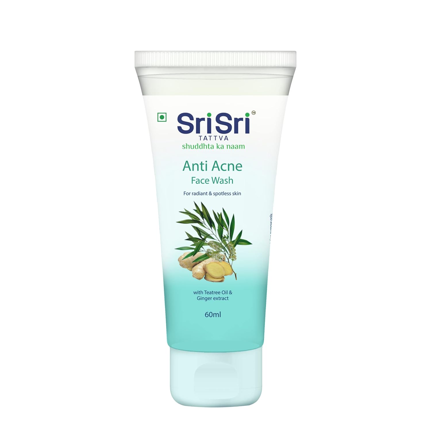 Five 60 ml tubes of Sri Sri Tattva anti acne face wash