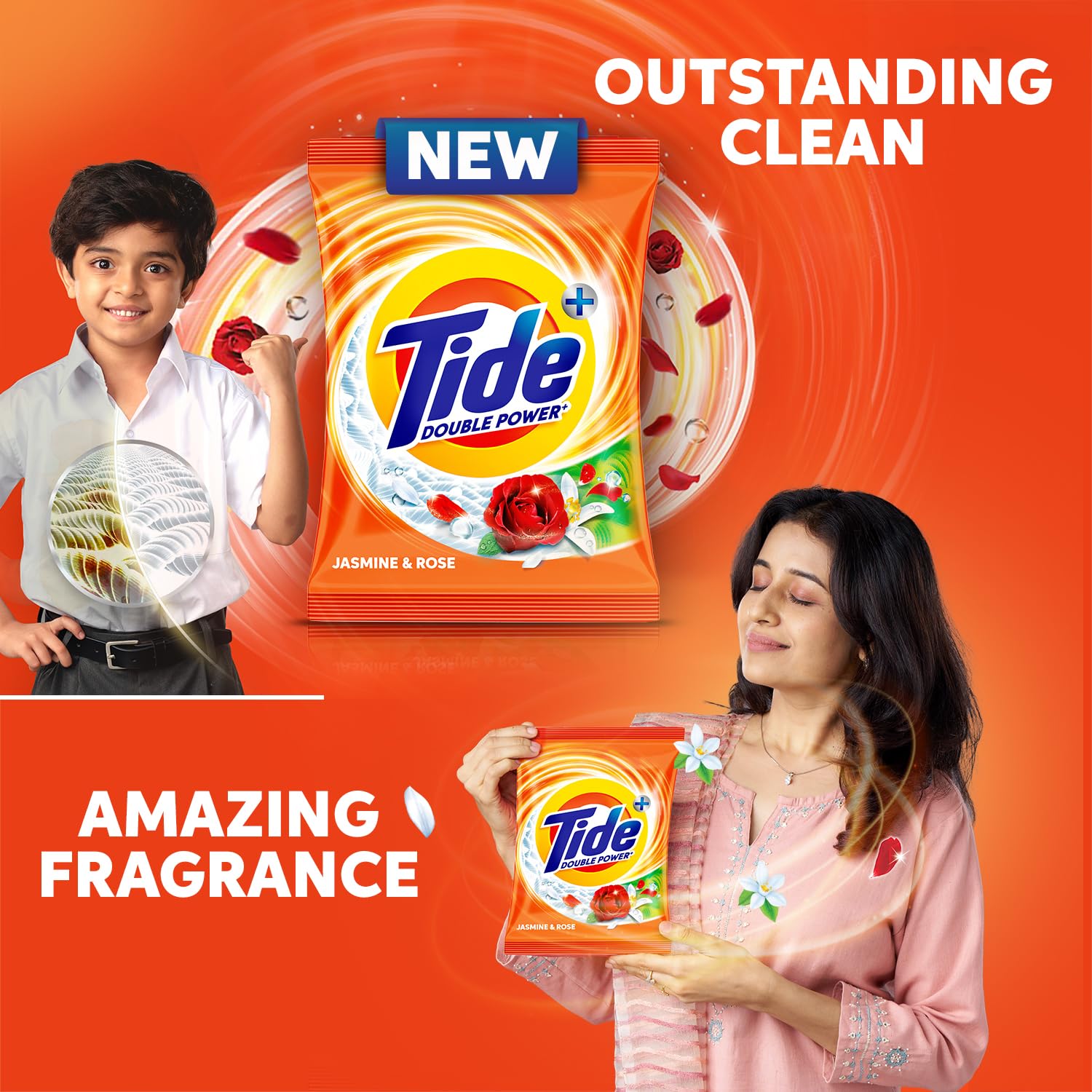 Tide Plus Detergent Washing Powder 500g, Jasmine & Rose Fragrance – view 4