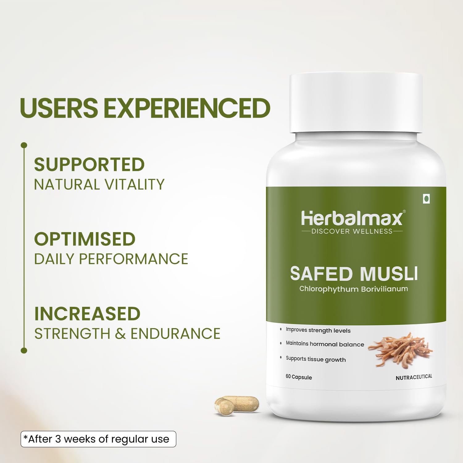Herbal max Safed Musli Capsules - 120 Count – view 2