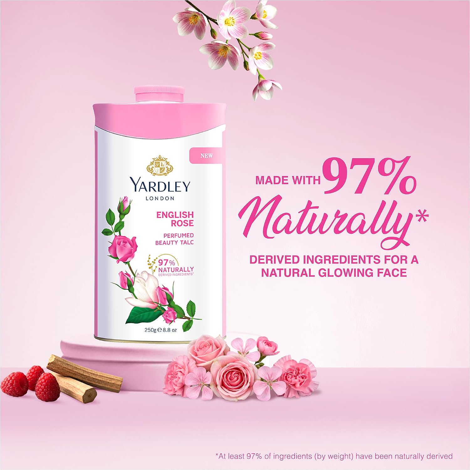 Yardley London English Rose Perfumed Talc, 250g – view 6