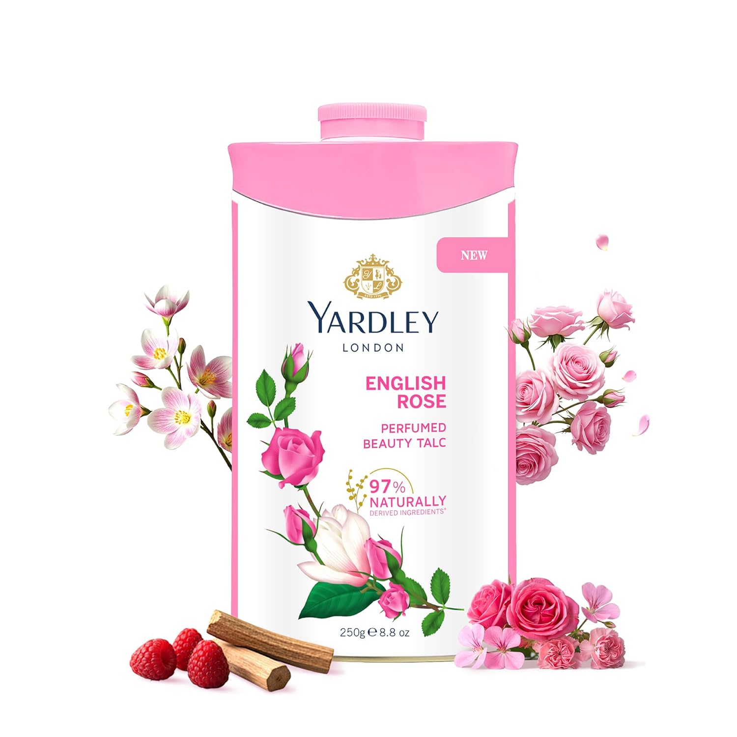 Yardley London - English Rose Perfumed Talc for Women, 250g