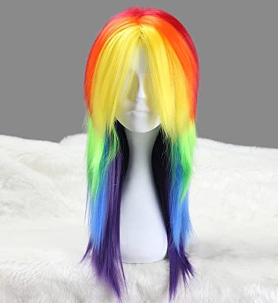 ME & YOU Multicolor Long Hair Wig for Holi & Theme Parties – view 2