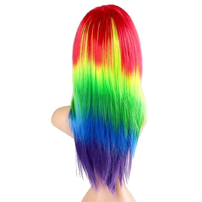 ME & YOU Multicolor Long Hair Wig for Holi & Theme Parties – view 4