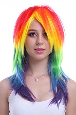 ME & YOU Multicolor Long Hair Wig for Holi & Theme Parties – view 3