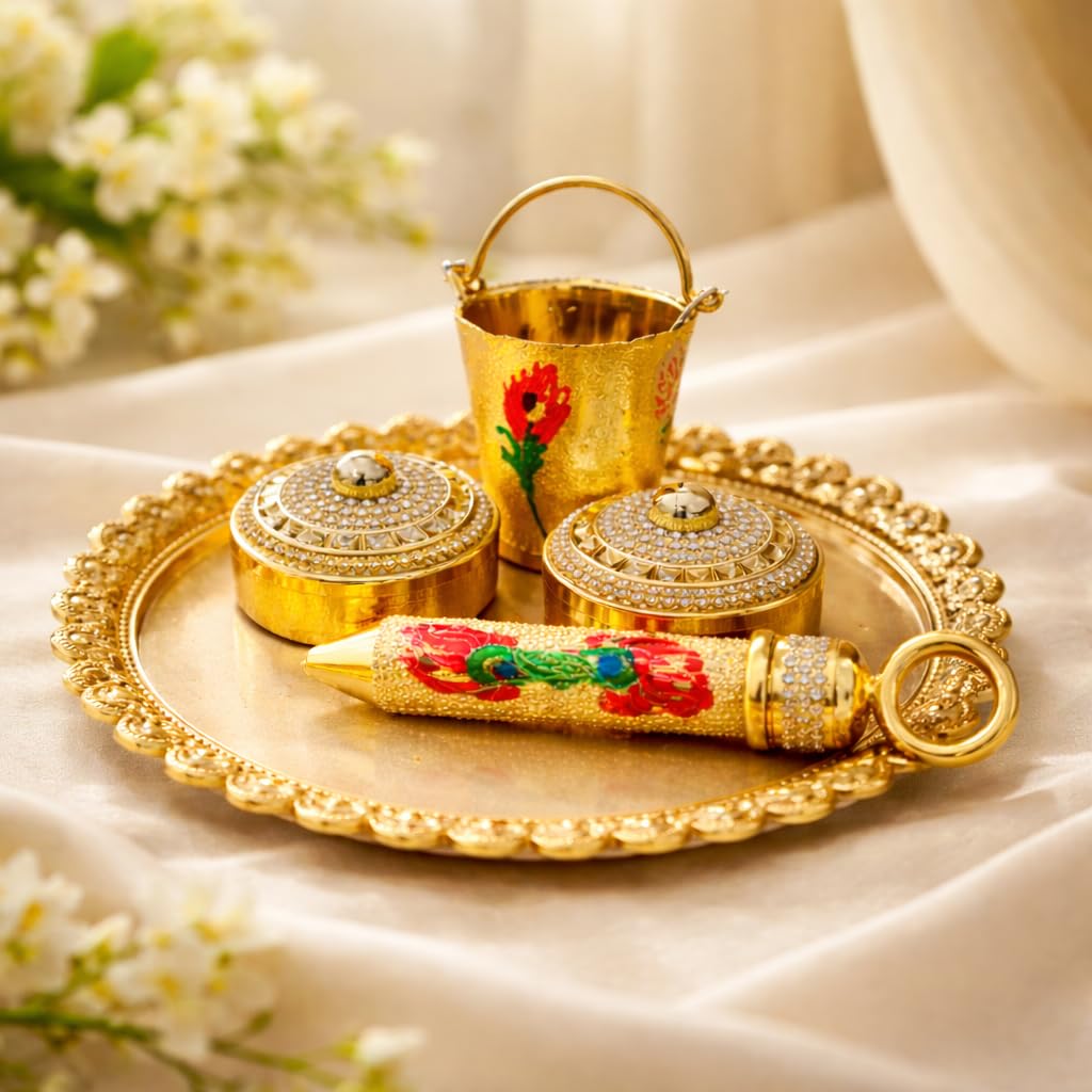 JAIPUR ACE Laddu Gopal Holi Pichkari Balti Thali Set – view 2