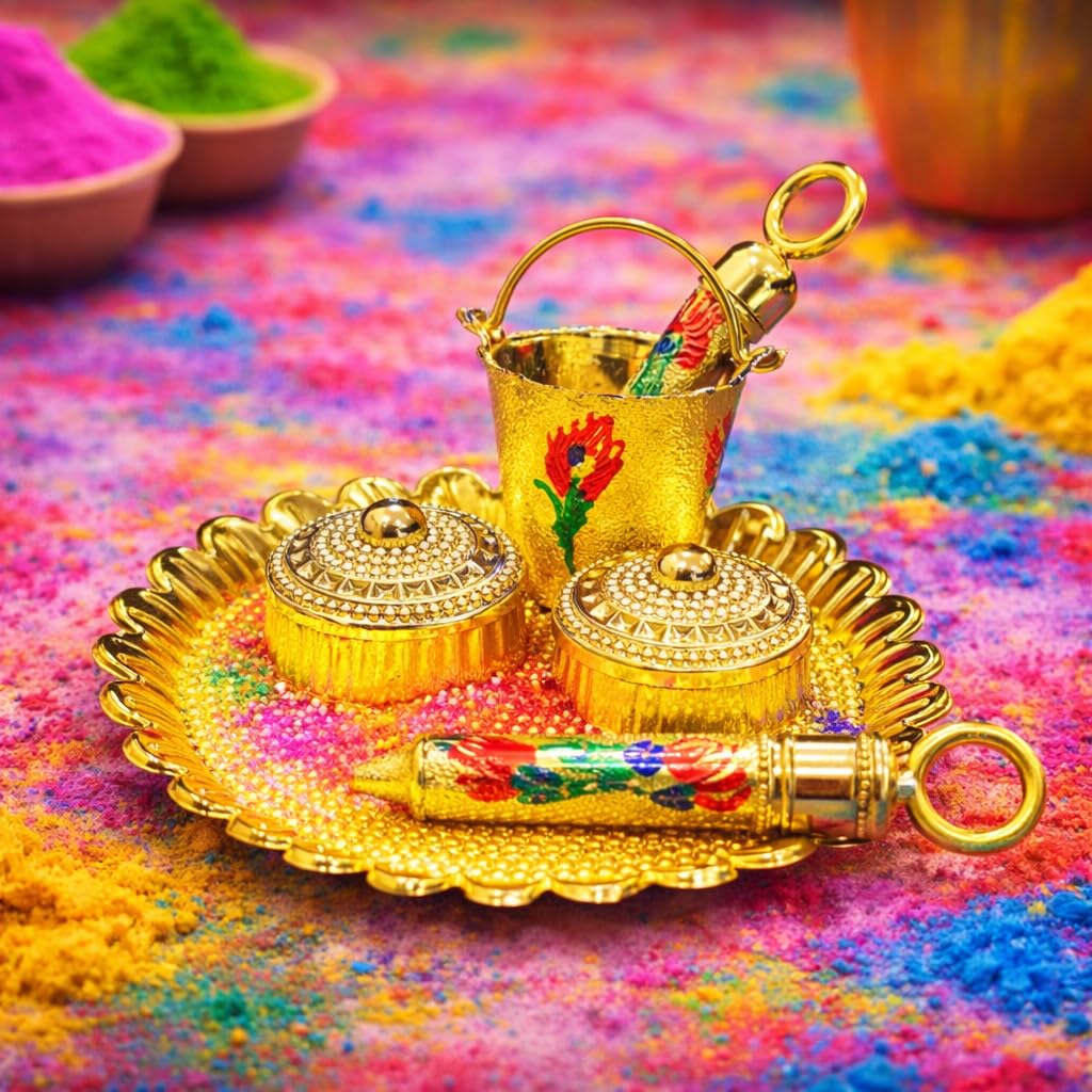 JAIPUR ACE Laddu Gopal Holi Pichkari Balti Thali Set – view 4