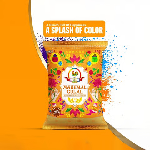 Makhmal Holi Gulal (Orange) by Cock 80 gm – view 2