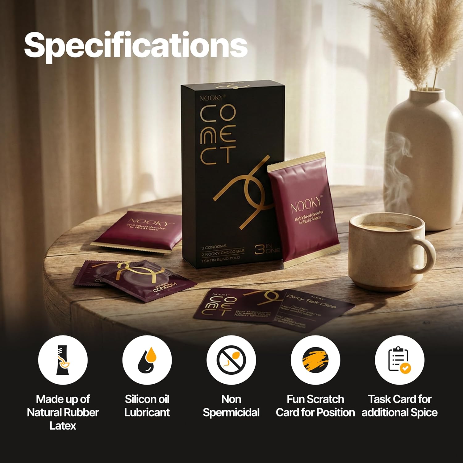 InstaEats Nooky Connect Romance Booster Kit for Couples - Pack of 3 – view 7
