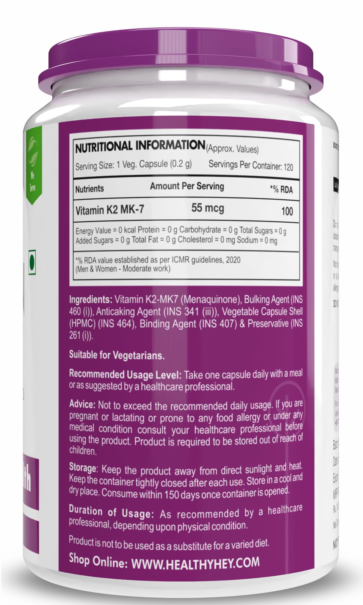 HealthyHey Nutrition Vitamin K2 – view 7