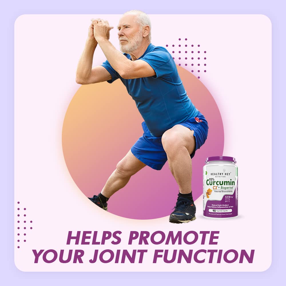 HealthyHey Nutrition Curcumin with Bioperine 1310mg (Ultra Pure) – view 3