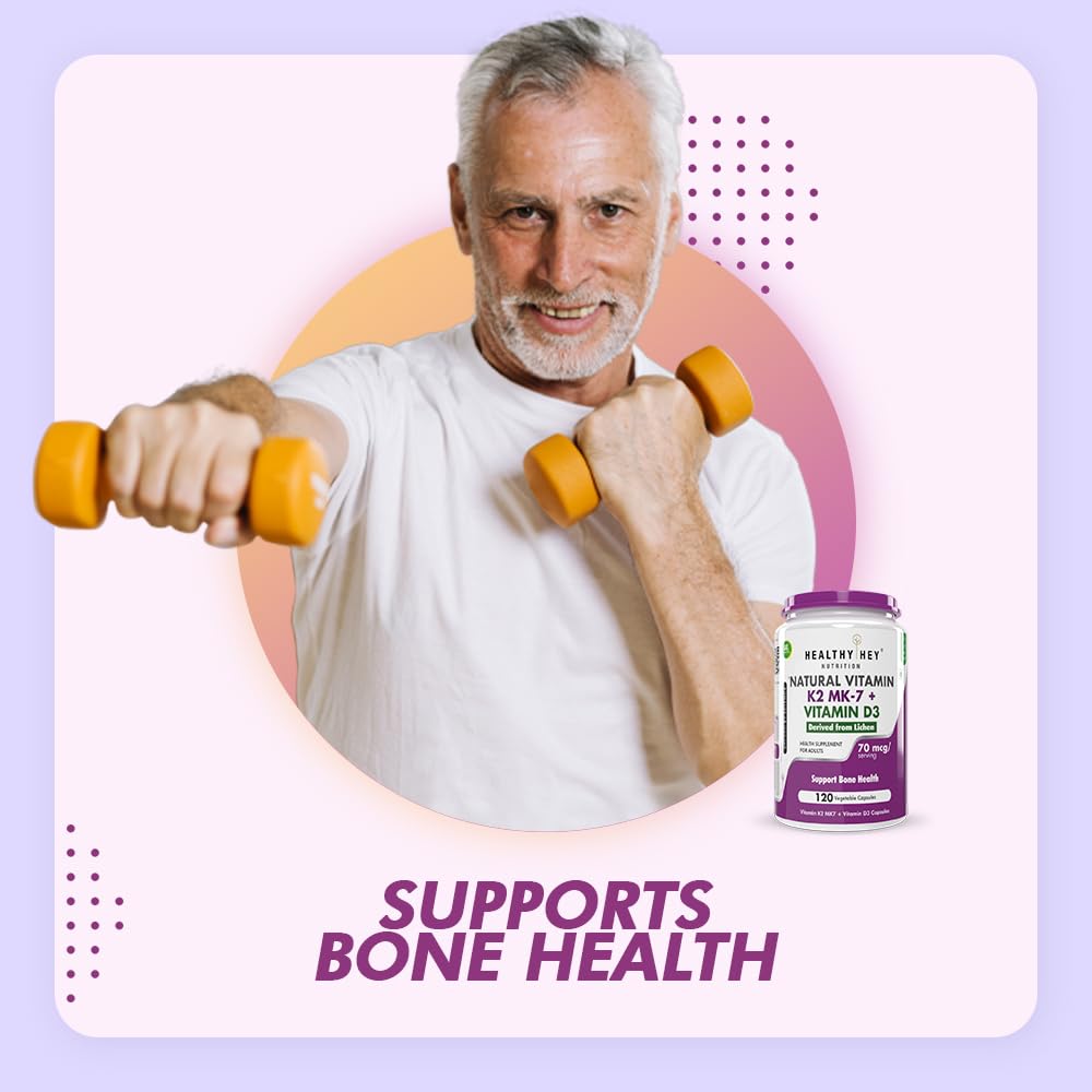 HealthyHey Nutrition Vitamin D3 K2 Supplement Capsules – view 3