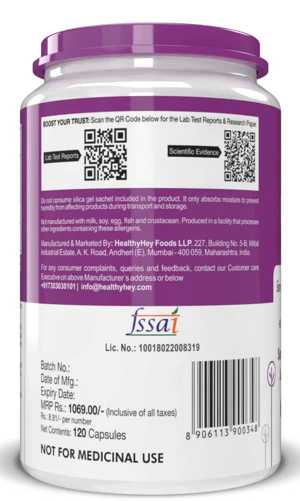 HealthyHey Nutrition Potassium Citrate -120 Vegetable Capsules – view 7
