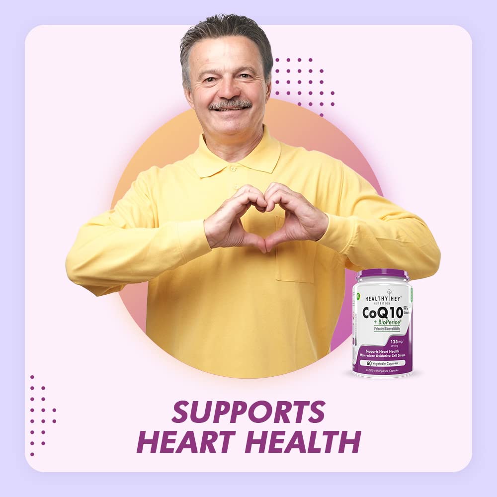 HealthyHey Nutrition High Absorption CoQ10 with BioPerine-125mg -Pack of 60 Capsules – view 5