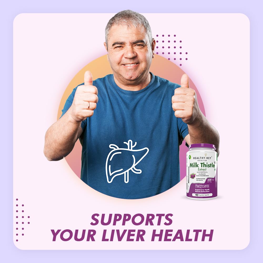 HealthyHey Nutrition Milk Thistle Capsules For Liver Health - High Strenght -Extract - 90 Veg. Capsules – view 3
