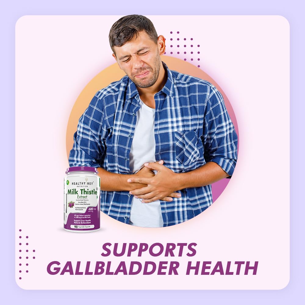 HealthyHey Nutrition Milk Thistle Capsules For Liver Health - High Strenght -Extract - 90 Veg. Capsules – view 4