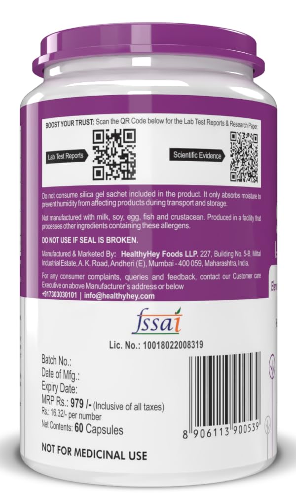 HealthyHey Nutrition Selenium Capsules 40mcg - Superior Absorption - 60 Vegetarian Capsules – view 7