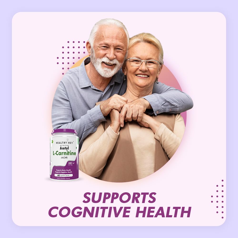 HealthyHey Nutrition Acetyl L-Carnitine (ALCAR)-60 Veg Capsules (Pack of 1) – view 5