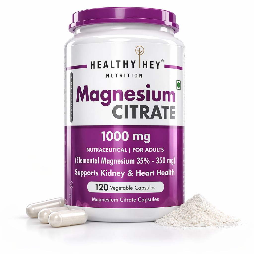 HealthyHey Nutrition Magnesium Citrate-120 Vegetable Capsules – view 1
