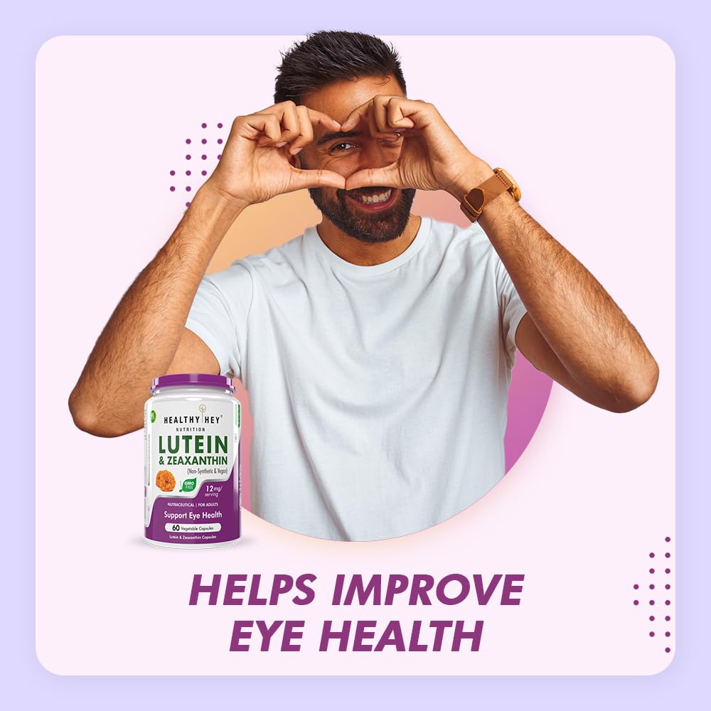 HealthyHey Lutein with Zeaxanthin - Support Eyes Health - 60 Veg. Capsules (Pack of 1) – view 4