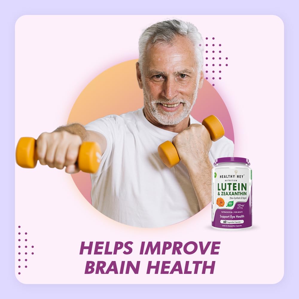 HealthyHey Lutein with Zeaxanthin - Support Eyes Health - 60 Veg. Capsules (Pack of 1) – view 7