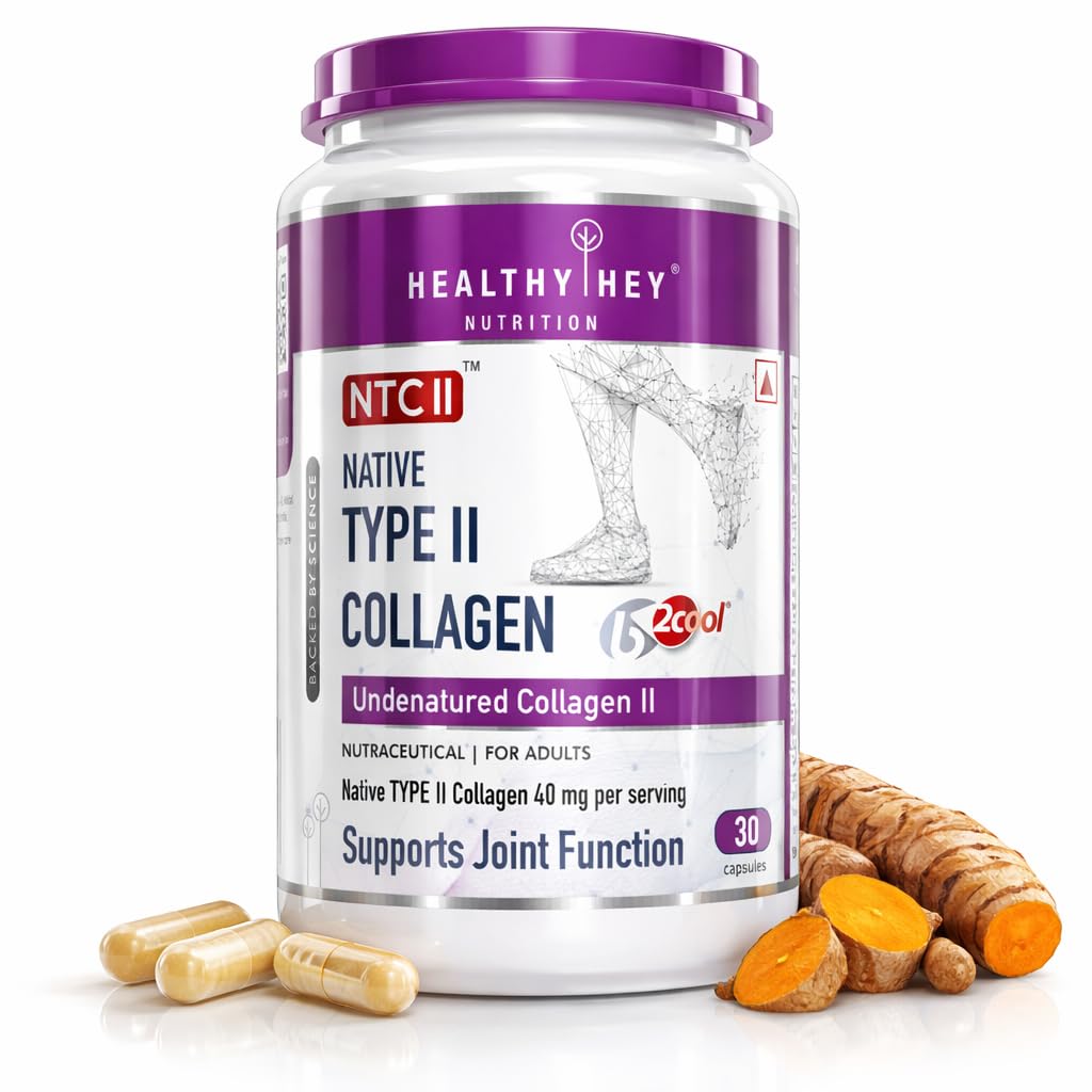 HealthyHey native type II collagen capsules bottle, 30 count