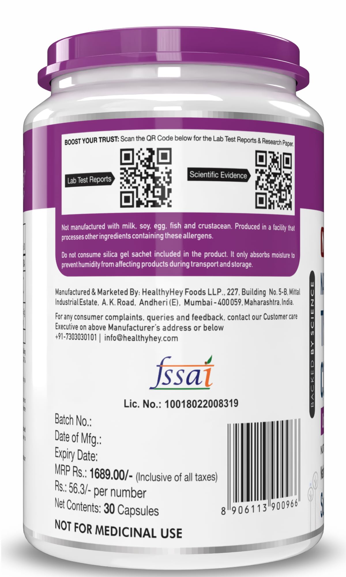 HealthyHey Nutrition NTC II Type 2 Collagen, Supports Cartilage and Joints, Pack of 30 Capsules – view 6