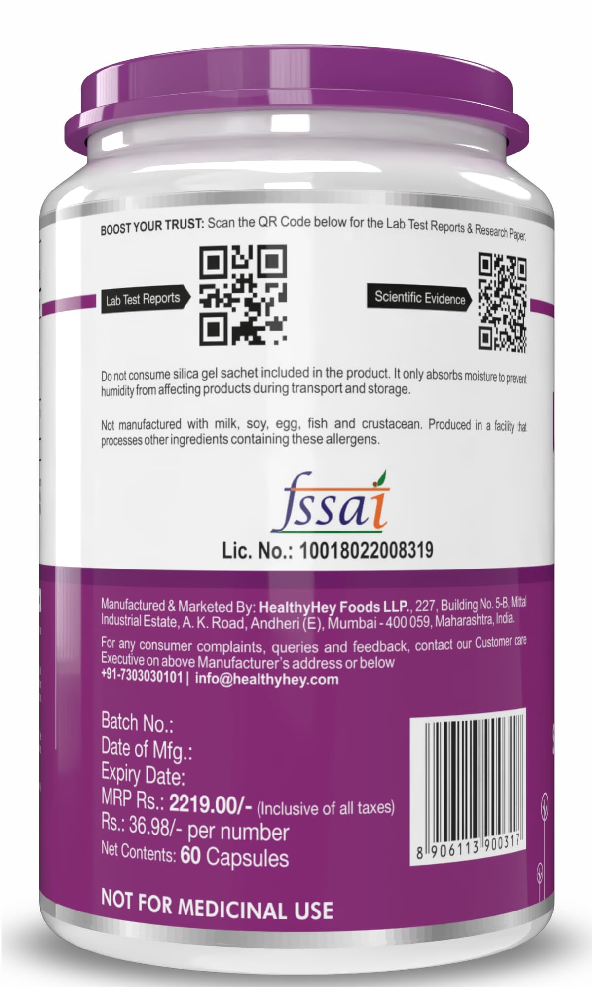 HealthyHey Nutrition Ubiquinol - Acetate - (60 Veg Capsules) – view 7