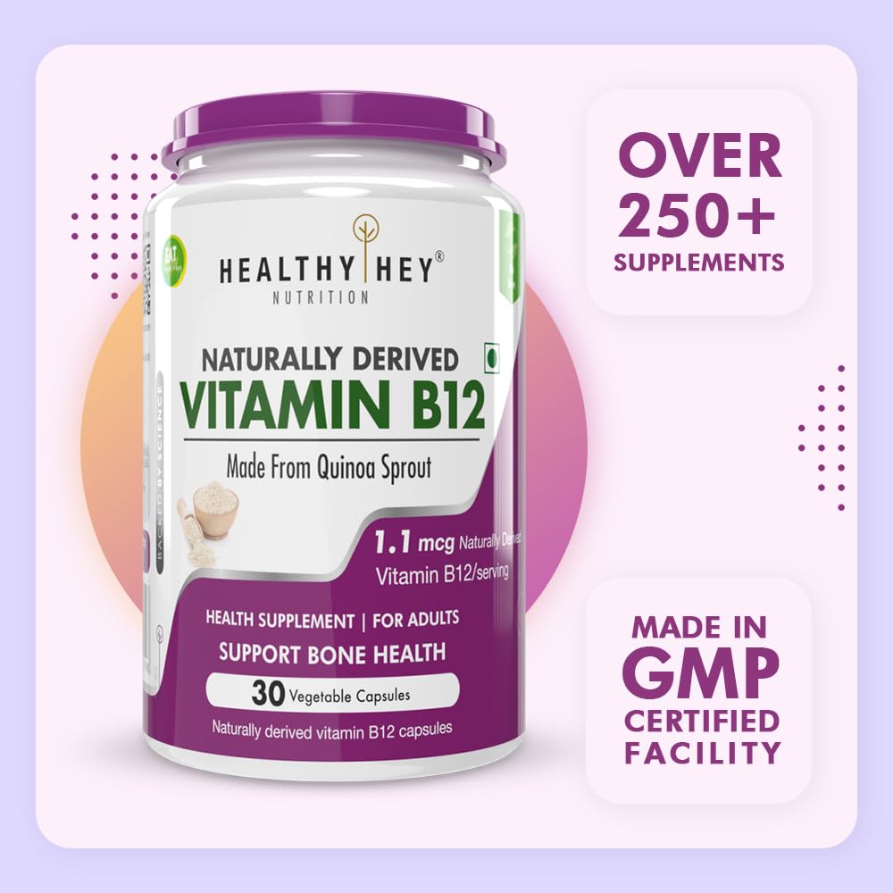 HealthyHey Nutrition 100% Natural Vitamin B12 - Support Immune Health – view 5