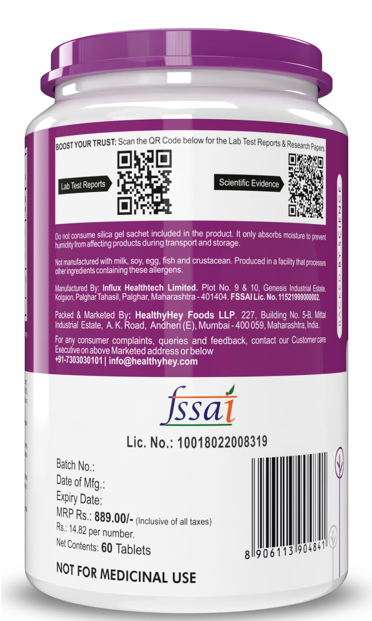 HealthyHey Nutrition ZMA and Zinc Supplement for Men & Women – view 8