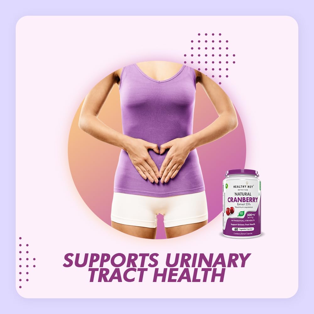 HealthyHey Nutrition Cranberry Extract - Urinary Tract Health - 60 Veg Capsules – view 3