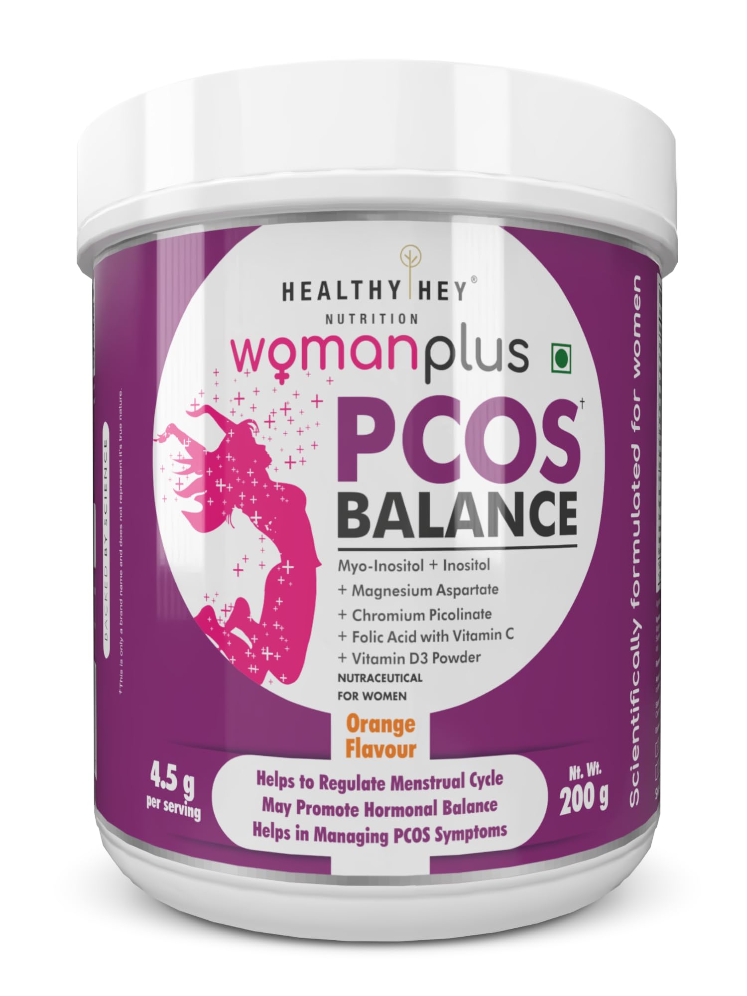 HealthyHey Nutrition Woman Plus PCOS Balance - Orange Flavour Powder - 200g