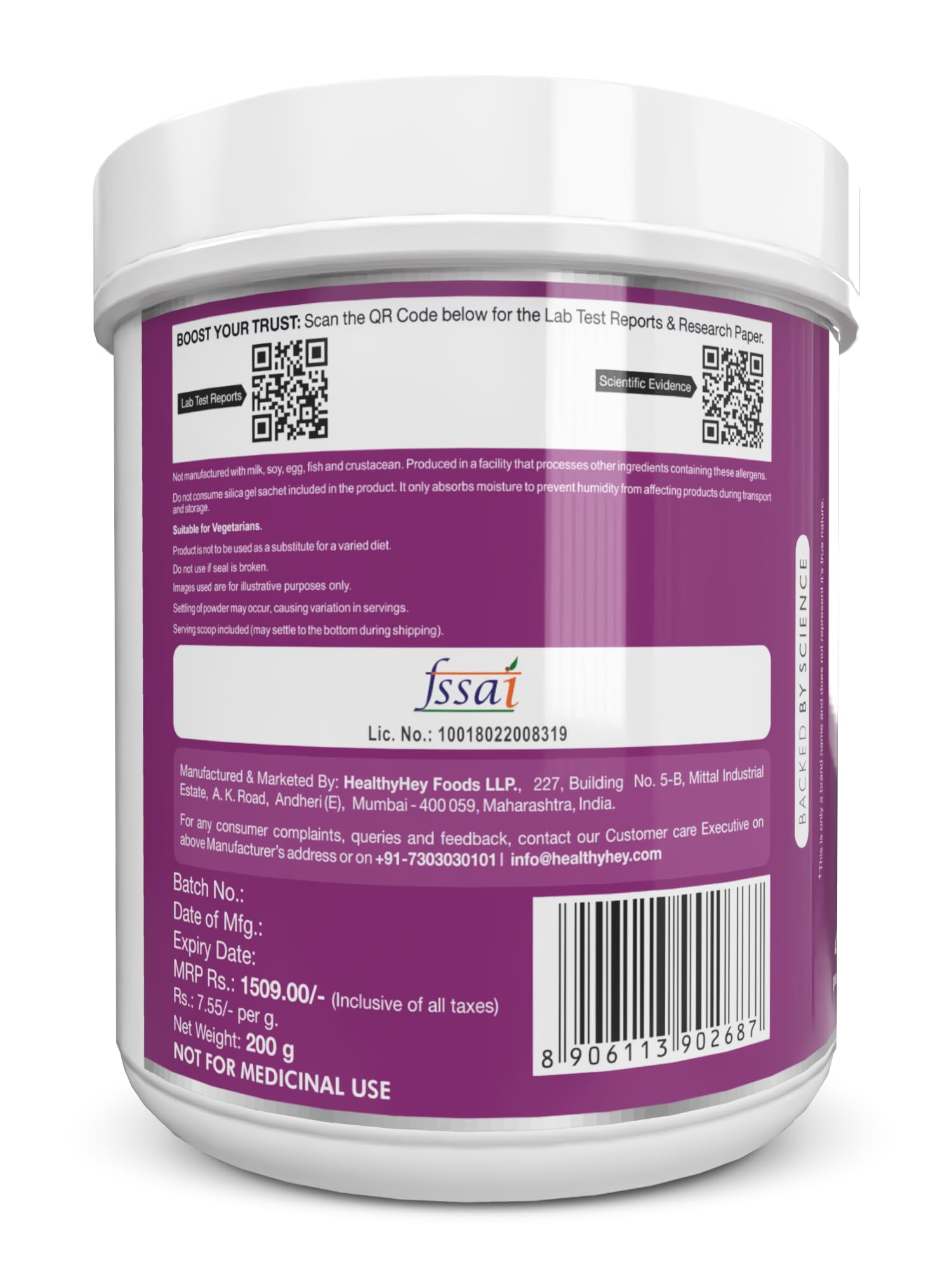 HealthyHey Nutrition Woman Plus PCOS Balance - Orange Flavour Powder - 200g – view 8