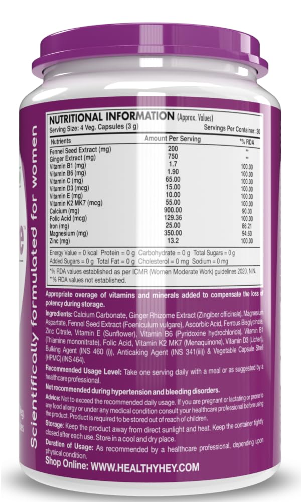 HealthyHey Nutrition Woman Plus OviCare - 120 Vegetable Capsules – view 2