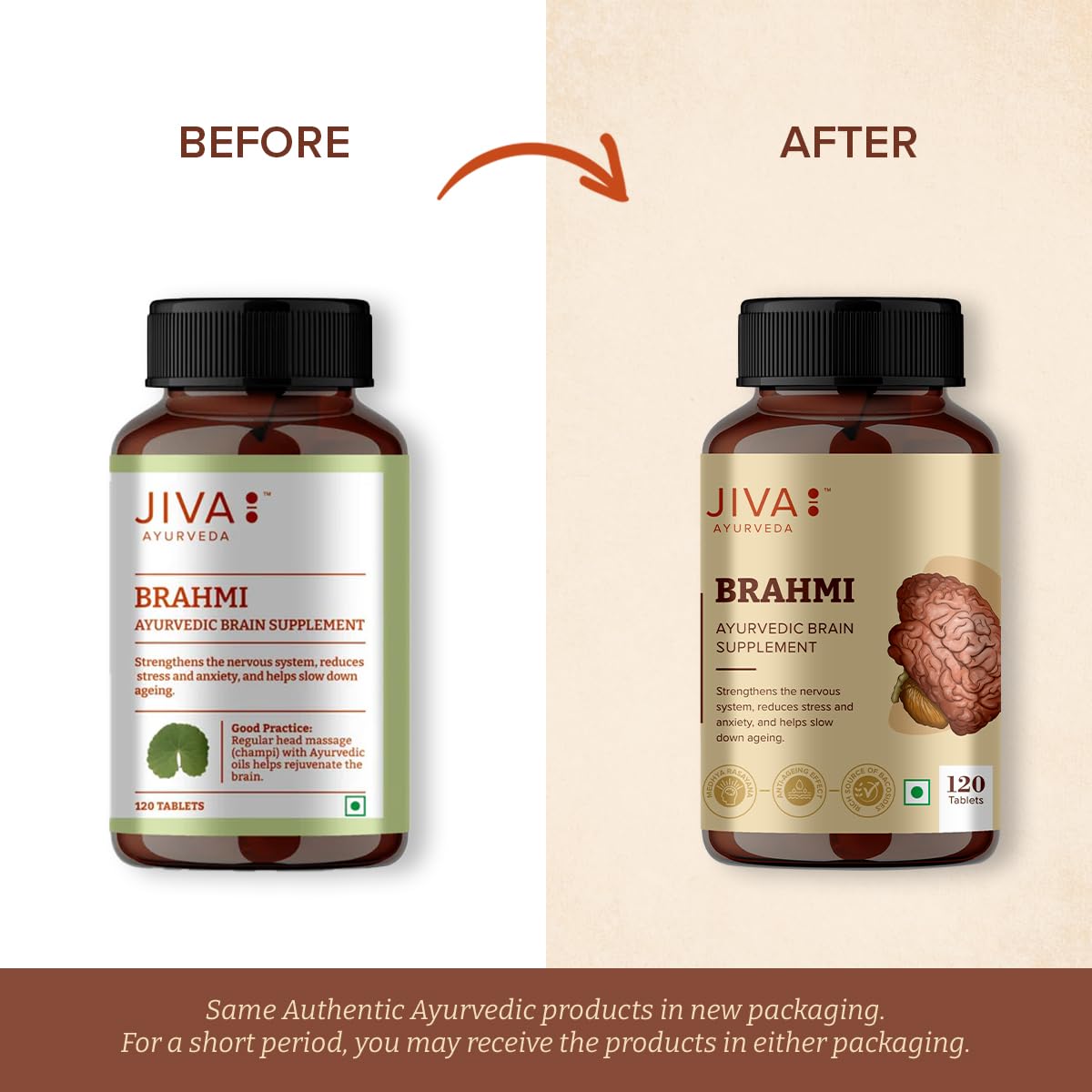 Jiva Ayurveda Brahmi Tablets 500mg, 480 Tablets (Pack of 4) – view 5