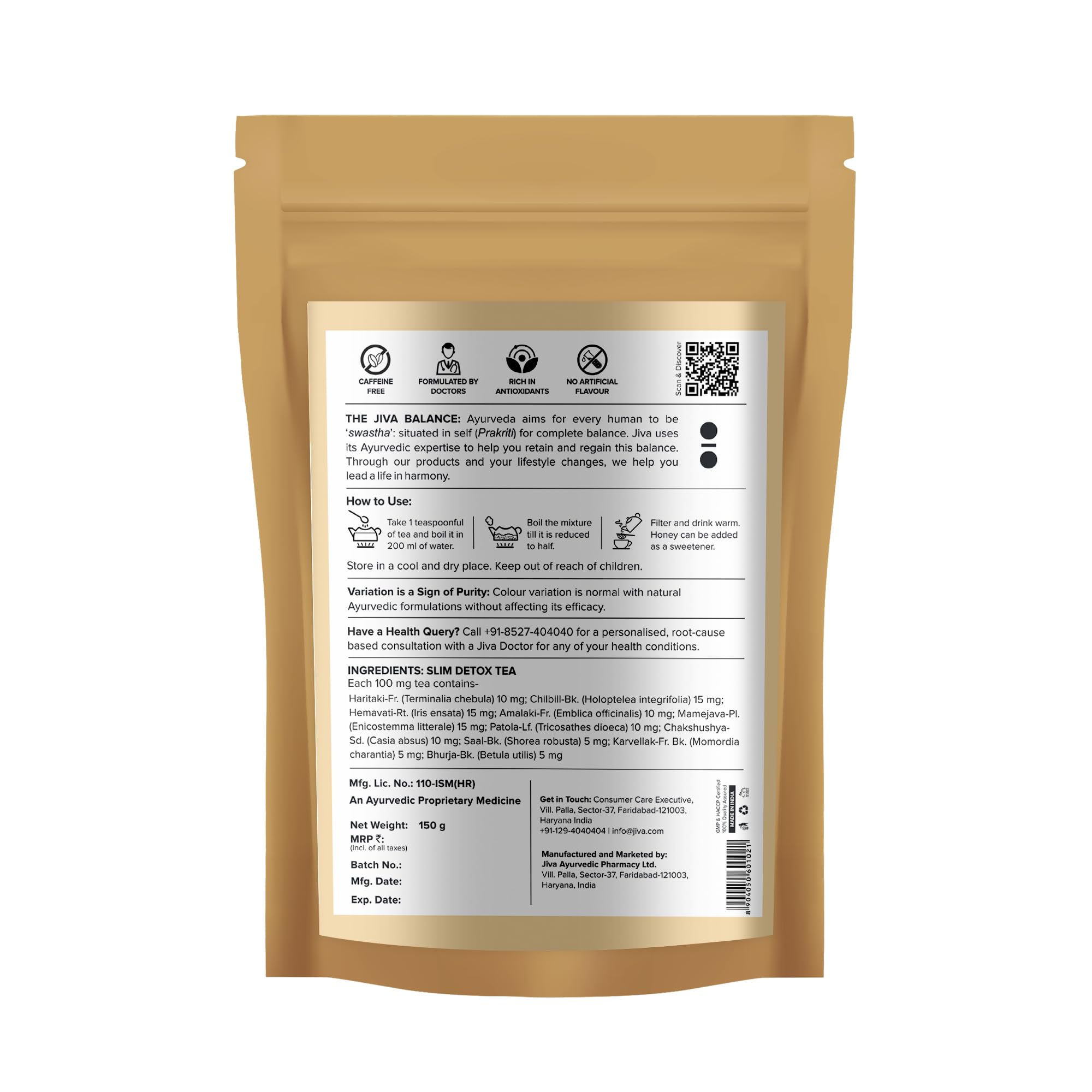 Jiva Ayurveda Slim Tea 150gm – view 2