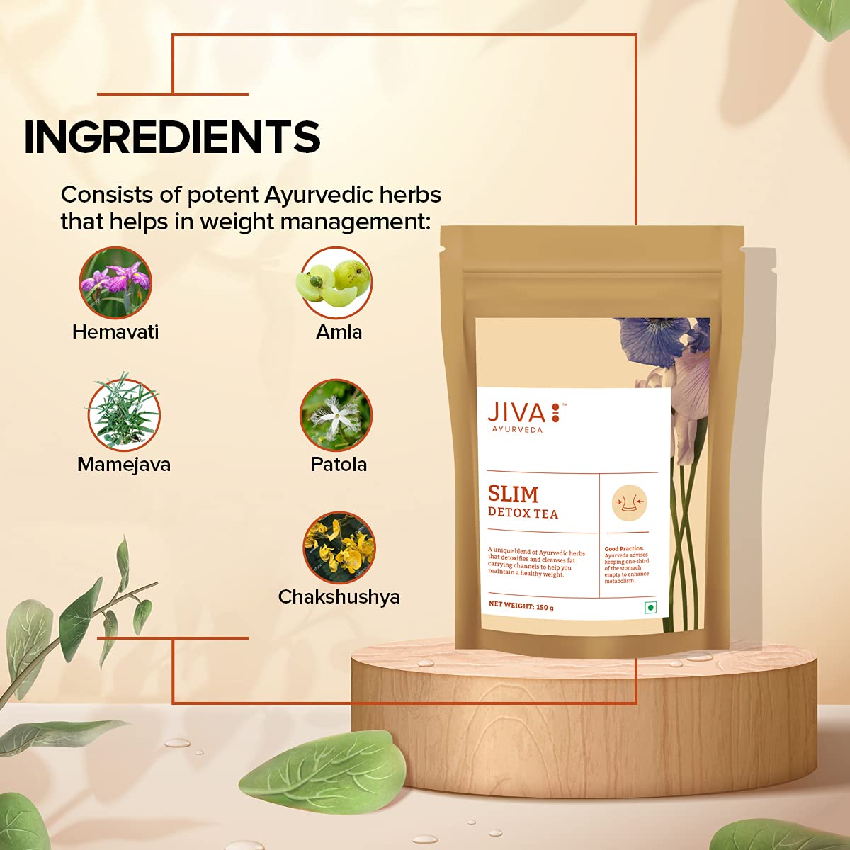 Jiva Ayurveda Slim Tea 150gm – view 4
