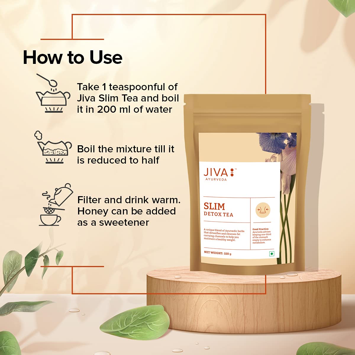 Jiva Ayurveda Slim Tea 150gm – view 5